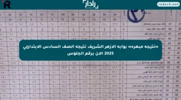 «نتيجة مبهرة» بوابة الازهر الشريف نتيجة الصف السادس الابتدائي 2025 الآن برقم الجلوس